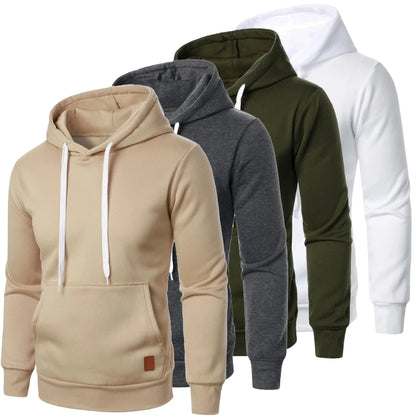 Herren Hoodie – Leichter Kapuzenpullover mit Kordelzug, Streetwear