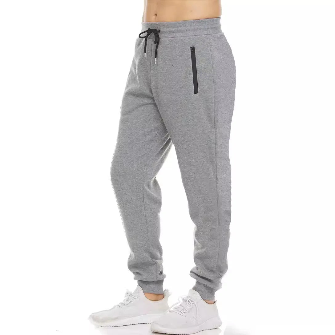 Herren Cargo Jogginghose – Streetwear Sweatpants mit Reißverschlusstaschen