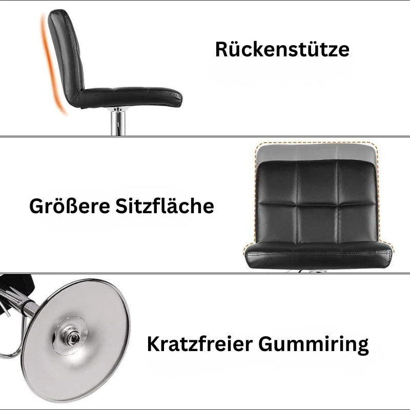 Große Sitzfläche mit Rückenlehne – komfortables Sitzen dank Polsterung und ergonomischem Design.