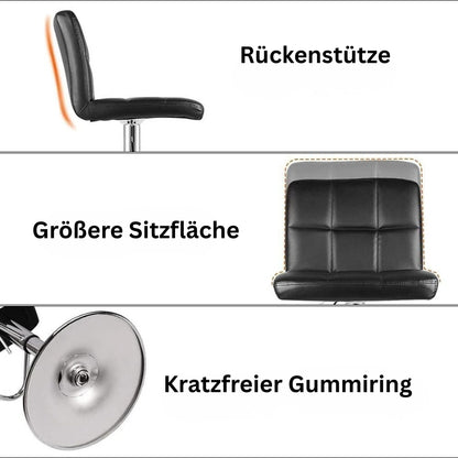 Große Sitzfläche mit Rückenlehne – komfortables Sitzen dank Polsterung und ergonomischem Design.