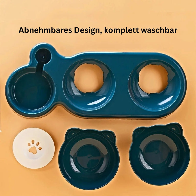 Abnehmbares Design der Haustierschalen mit Wasser- und Futternapf, komplett waschbar