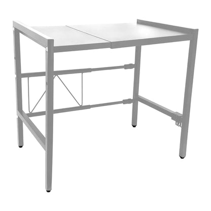 Graues verstellbares Mikrowellenregal als freistehende Produktansicht.