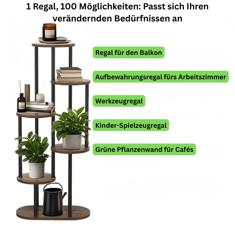 Blumenregal als Balkonregal, Aufbewahrungsregal oder dekoratives Pflanzenregal im Innenbereich.