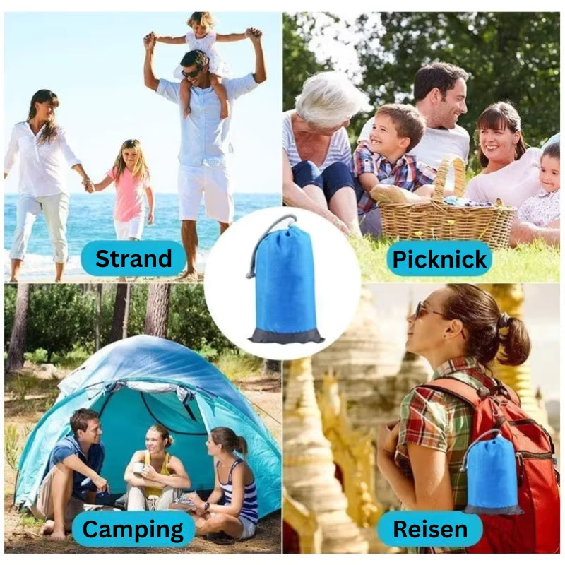 Faltbare Outdoor-Decke für Strand, Picknick, Camping und Reisen.