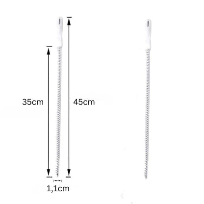 Rohrreiniger mit 35–45 cm Länge und 1,1 cm Durchmesser