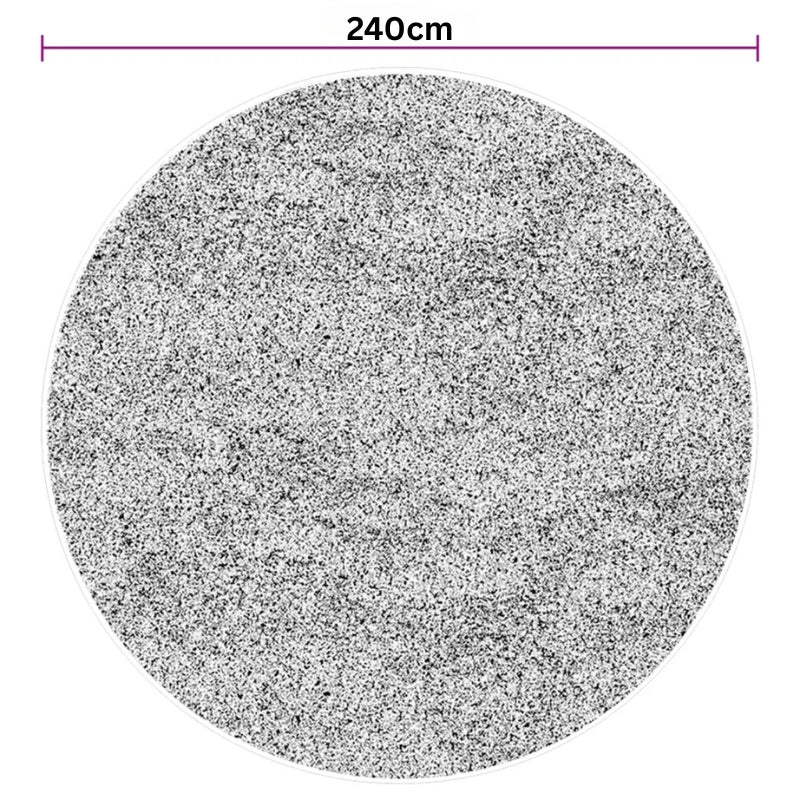 Runder Teppich mit 240 cm Durchmesser – Maßgrafik von oben.