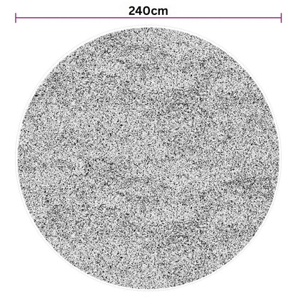 Runder Teppich mit 240 cm Durchmesser – Maßgrafik von oben.
