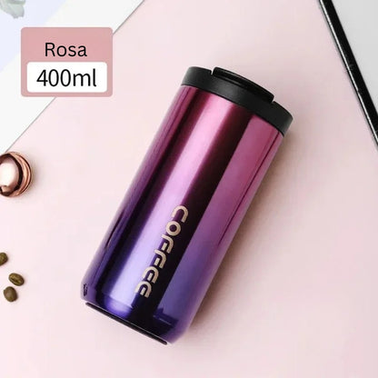 Rosa 400-ml-Edelstahl-Thermobecher mit glänzendem Farbverlauf